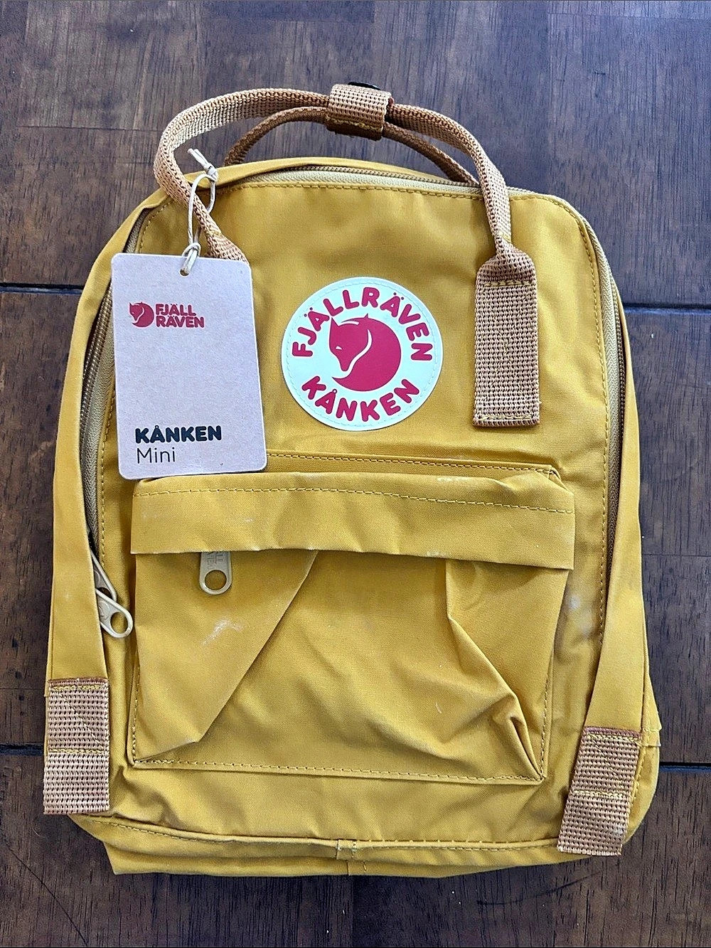 Fjallraven Kanken Mini Yellow Backpack New With Tags